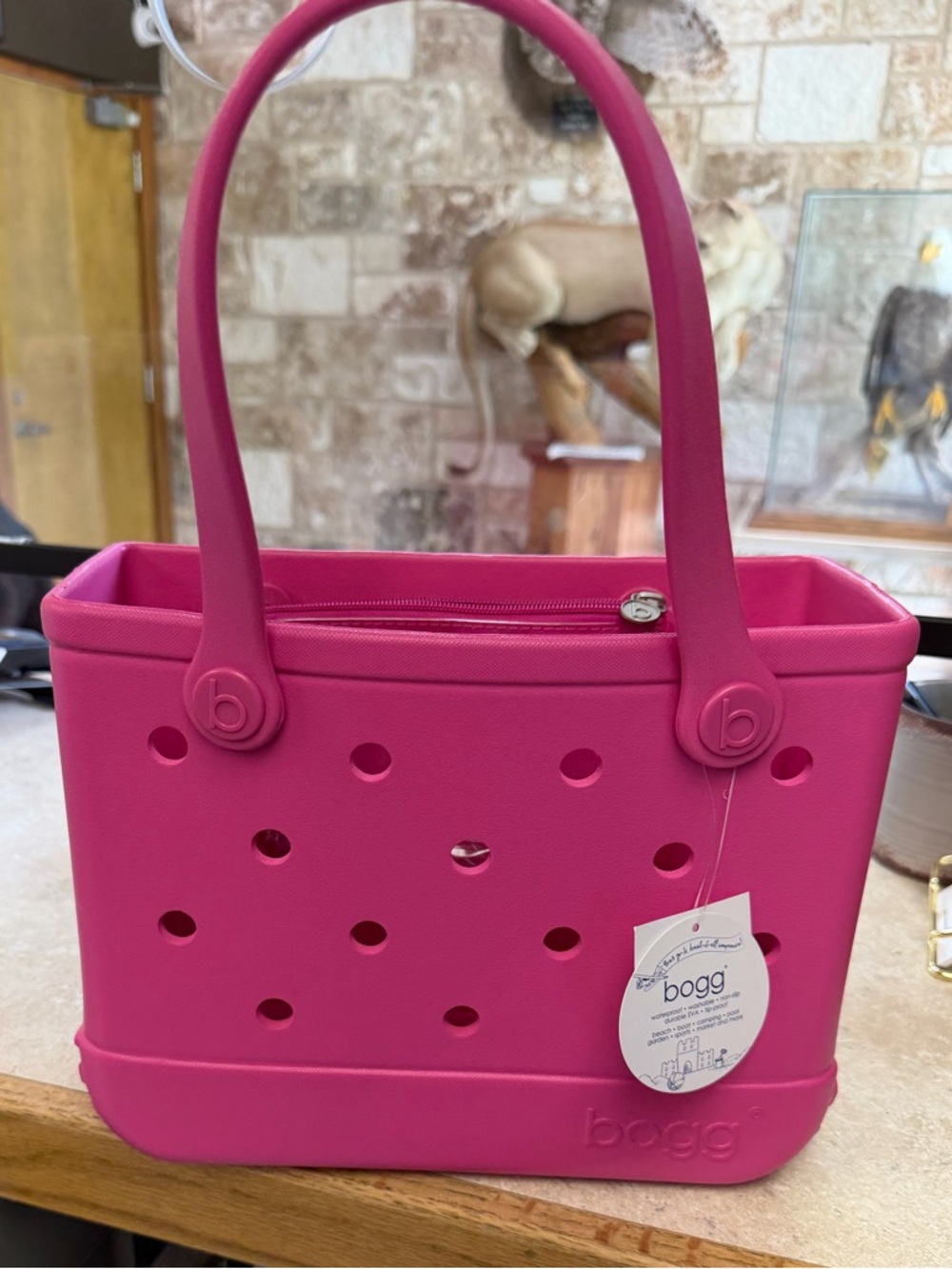 BOGG BAG Hot Pink Tote with Zip Insert